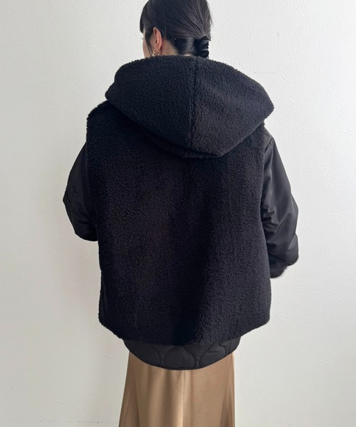 LHELBIE(レルビエ)の「マルチウェイセットコート(その他アウター・レディース・カーキ/ライトベージュ/ブラック・M)」の9枚目の写真