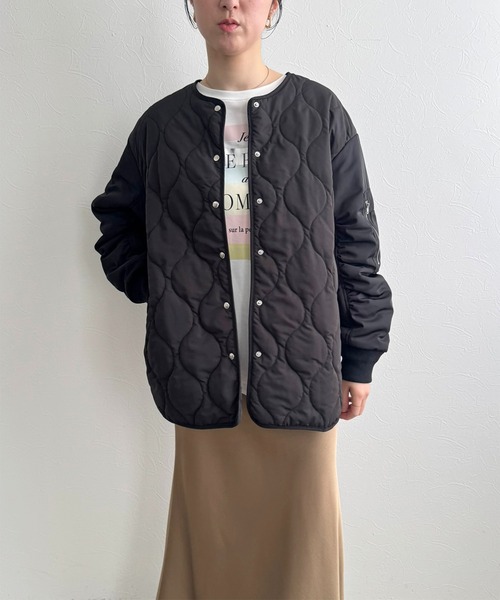 LHELBIE(レルビエ)の「マルチウェイセットコート(その他アウター・レディース・カーキ/ライトベージュ/ブラック・M)」の4枚目の写真