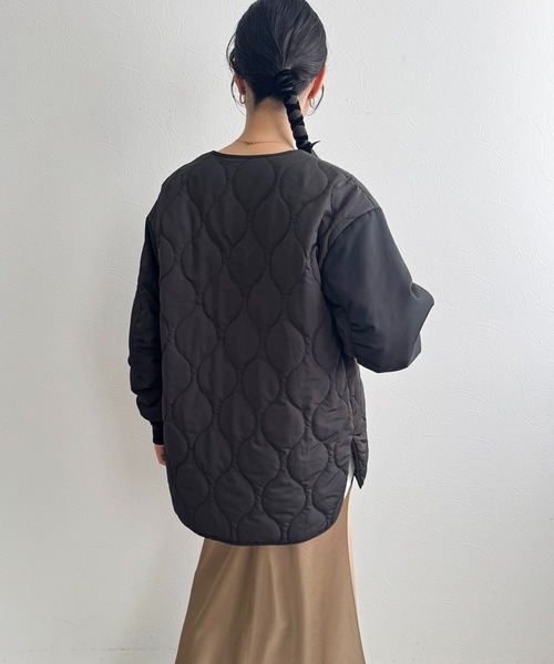 LHELBIE(レルビエ)の「マルチウェイセットコート(その他アウター・レディース・カーキ/ライトベージュ/ブラック・M)」の16枚目の写真