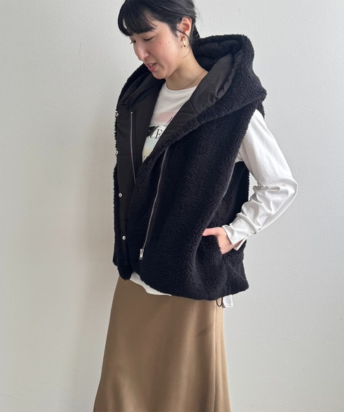 LHELBIE(レルビエ)の「マルチウェイセットコート(その他アウター・レディース・カーキ/ライトベージュ/ブラック・M)」の20枚目の写真