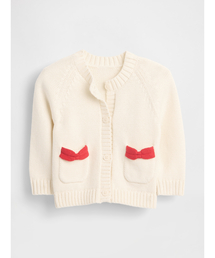 GAP | リボン ポケット ニットカーディガン (ベビー)(カーディガン/ボレロ)