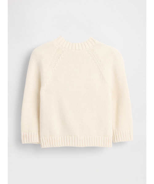 GAP（ギャップ）の「リボン ポケット ニットカーディガン (ベビー)（カーディガン/ボレロ・キッズ・アイボリー・60cm/70cm/80ｃｍ/90cm）」の2枚目の写真