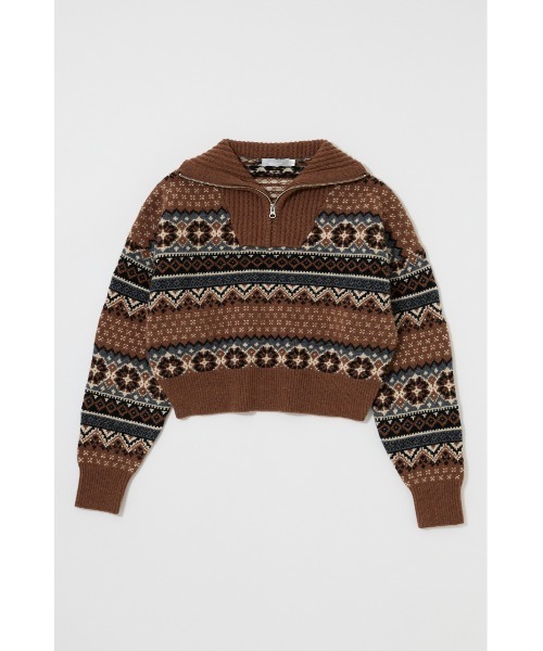 セール】HALF ZIP FAIR ISLE セーター（ニット/セーター）｜MOUSSY