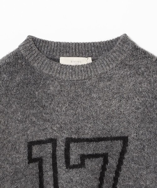 B:MING by BEAMS(ビーミングバイビームス)の「ナンバー ニット(ニット/セーター・レディース・ネイビー/ホワイト系その他5/グレー・ONE SIZE)」の8枚目の写真