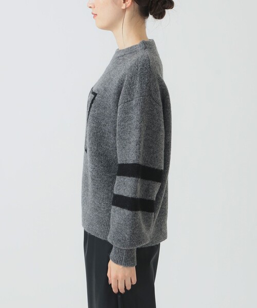 B:MING by BEAMS（ビーミングバイビームス）の「ナンバー ニット (手洗い可)（ニット/セーター・レディース・ネイビー/ホワイト系その他5/グレー・ONE SIZE）」の19枚目の写真