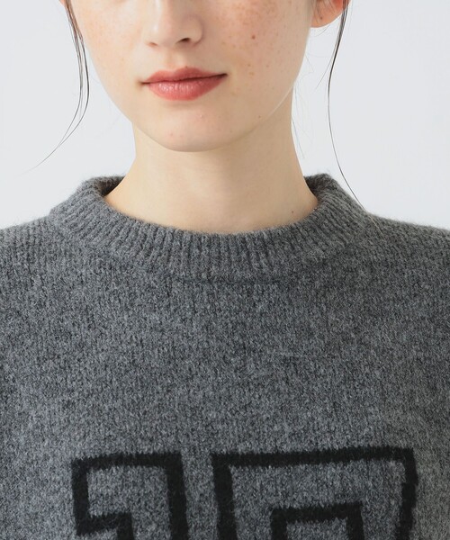 B:MING by BEAMS（ビーミングバイビームス）の「ナンバー ニット (手洗い可)（ニット/セーター・レディース・ネイビー/ホワイト系その他5/グレー・ONE SIZE）」の21枚目の写真