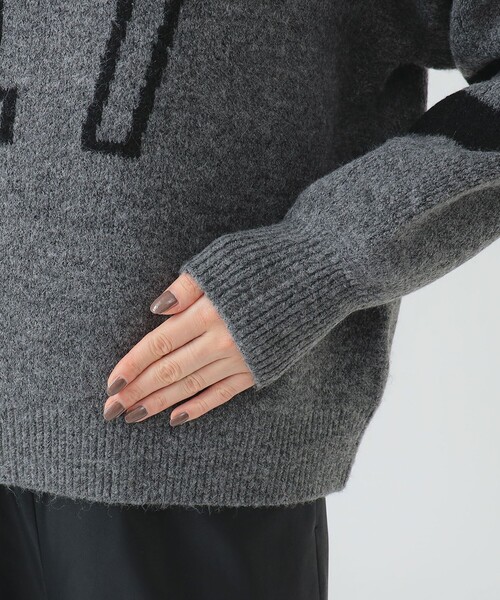 B:MING by BEAMS（ビーミングバイビームス）の「ナンバー ニット (手洗い可)（ニット/セーター・レディース・ネイビー/ホワイト系その他5/グレー・ONE SIZE）」の22枚目の写真