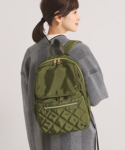 ITS'DEMO（イッツデモ）の「【10ポケット／A4】収納アドバイザーキルトリュック（バックパック/リュック・レディース・カーキ/ブラック/ナチュラル・00）」の17枚目の写真