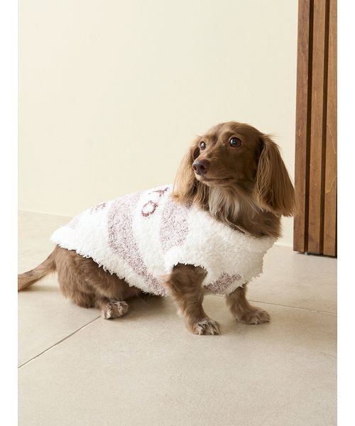 gelato pique（ジェラートピケ）の「【CAT&DOG】ジェラートメランジ2ボーダープルオーバー（ペットウェア・レディース・ブルー/ブラウン/ピンク・M/L/S）」の7枚目の写真
