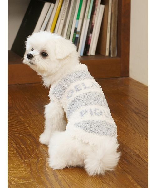 gelato pique（ジェラートピケ）の「【CAT&DOG】ジェラートメランジ2ボーダープルオーバー（ペットウェア・レディース・ブルー/ブラウン/ピンク・M/L/S）」の11枚目の写真