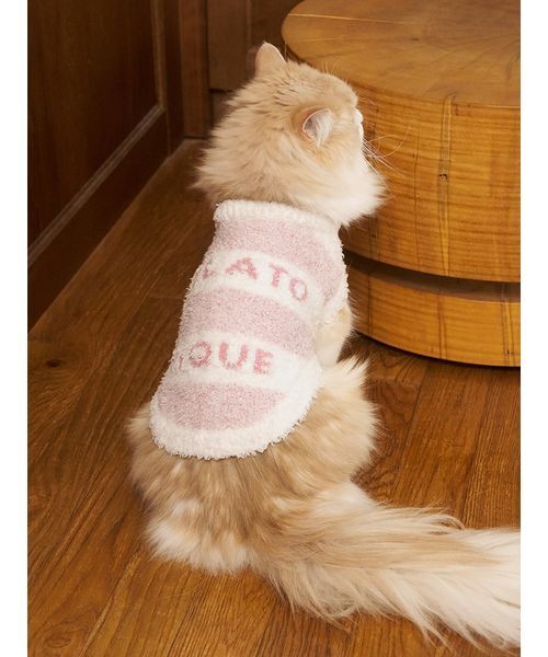 gelato pique（ジェラートピケ）の「【CAT&DOG】ジェラートメランジ2ボーダープルオーバー（ペットウェア・レディース・ブルー/ブラウン/ピンク・M/L/S）」の13枚目の写真