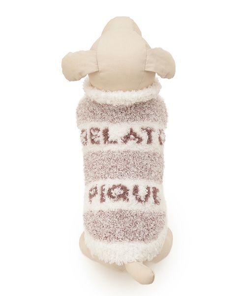 gelato pique（ジェラートピケ）の「【CAT&DOG】ジェラートメランジ2ボーダープルオーバー（ペットウェア・レディース・ブルー/ブラウン/ピンク・M/L/S）」の21枚目の写真