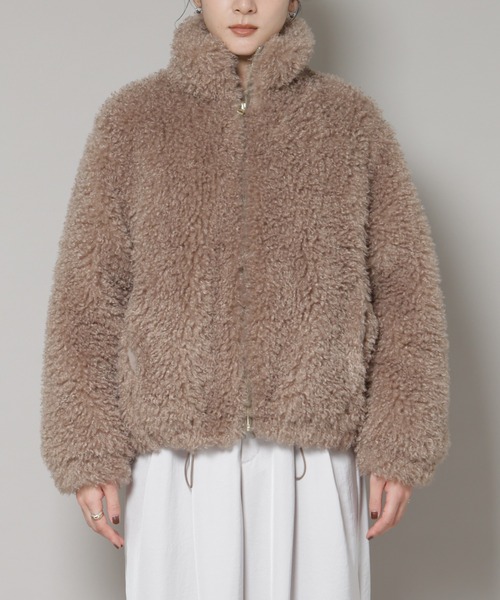 セール】カーリーファースタンドブルゾン（ブルゾン）｜NANO universe