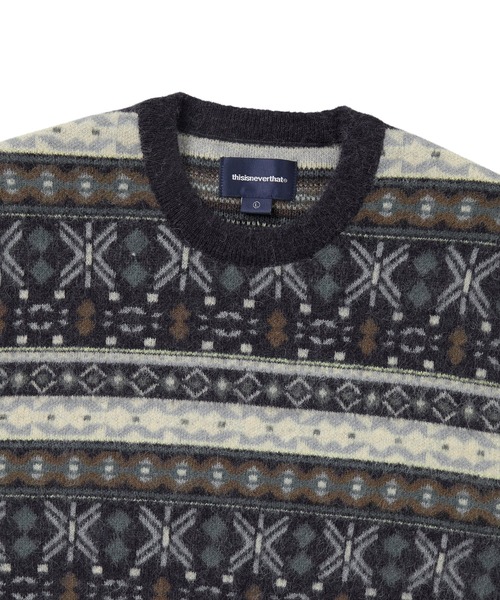 thisisneverthat(ディスイズネバーザット)の「Fair Isle Knit Sweater(ニット/セーター・メンズ・レモンイエロー/オリーブ/ネイビー・L/M/S/XL)」の6枚目の写真