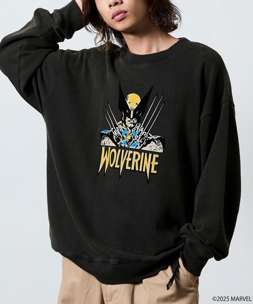 セール】MARVEL/マーベル/ウルヴァリン/クルーネックスウェット/静電