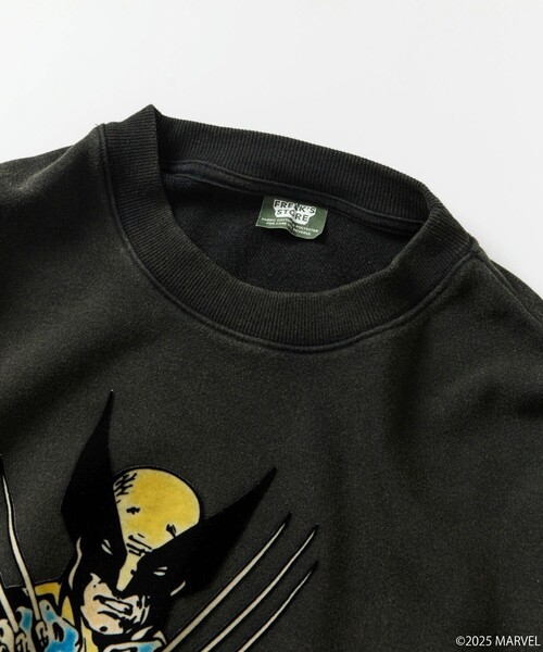 FREAK'S STORE(フリークスストア)の「MARVEL/マーベル/ウルヴァリン/クルーネックスウェット/静電フロッキー加工(スウェット・メンズ・ブラック/ライトグレー・MEDIUM/LARGE)」の17枚目の写真