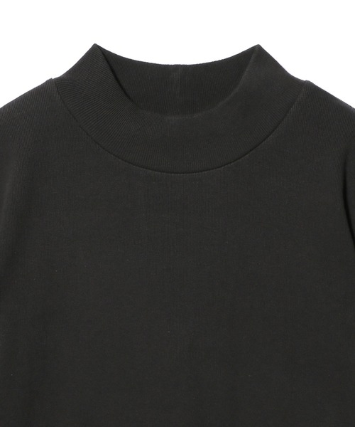 ESTNATION(エストネーション)の「ESTNATION / コットンフライス モックネックカットソー(Tシャツ/カットソー・メンズ・ホワイト/ブラック・MEDIUM/LARGE/X-LARGE)」の4枚目の写真