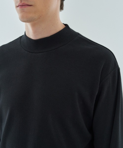 ESTNATION(エストネーション)の「ESTNATION / コットンフライス モックネックカットソー(Tシャツ/カットソー・メンズ・ホワイト/ブラック・MEDIUM/LARGE/X-LARGE)」の7枚目の写真
