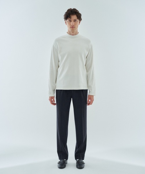 ESTNATION(エストネーション)の「ESTNATION / コットンフライス モックネックカットソー(Tシャツ/カットソー・メンズ・ホワイト/ブラック・MEDIUM/LARGE/X-LARGE)」の13枚目の写真