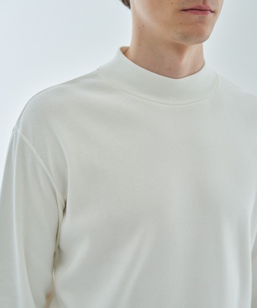 ESTNATION(エストネーション)の「ESTNATION / コットンフライス モックネックカットソー(Tシャツ/カットソー・メンズ・ホワイト/ブラック・MEDIUM/LARGE/X-LARGE)」の12枚目の写真