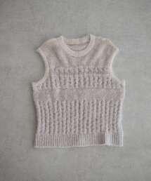 GARAGE OF GOOD CLOTHING | モヘア混ケーブル切り替えノースリーブプルオーバー(ニット/セーター)