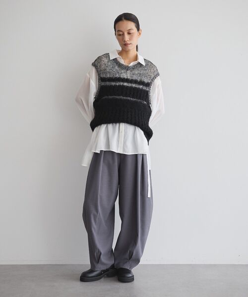 GARAGE OF GOOD CLOTHING（ガレージオブグッドクロージング）の「モヘア混ケーブル切り替えノースリーブプルオーバー（ニット/セーター・レディース・レッド/ライトグレー/カーキ/ブラック・FREE）」の20枚目の写真