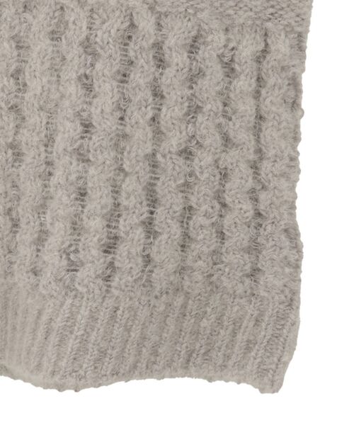 GARAGE OF GOOD CLOTHING（ガレージオブグッドクロージング）の「モヘア混ケーブル切り替えノースリーブプルオーバー（ニット/セーター・レディース・レッド/ライトグレー/カーキ/ブラック・FREE）」の10枚目の写真