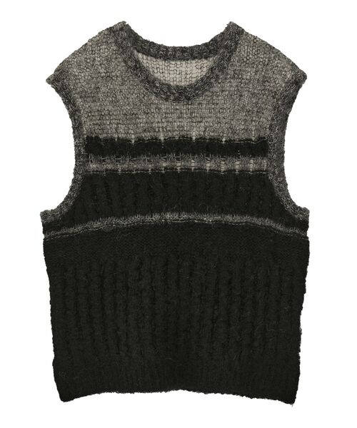 GARAGE OF GOOD CLOTHING（ガレージオブグッドクロージング）の「モヘア混ケーブル切り替えノースリーブプルオーバー（ニット/セーター・レディース・レッド/ライトグレー/カーキ/ブラック・FREE）」の14枚目の写真