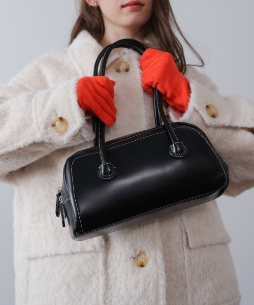 Bab（バブ）の「スクエアボストンバッグ（ボストンバッグ・レディース・ブラック/ブラウン・ONESIZE）」の6枚目の写真