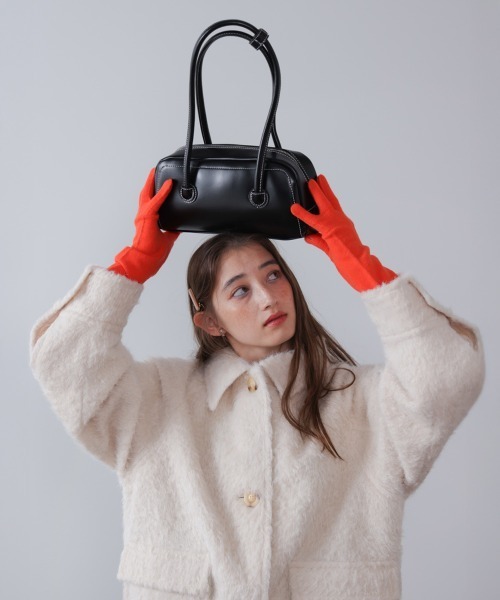 Bab（バブ）の「スクエアボストンバッグ（ボストンバッグ・レディース・ブラック/ブラウン・ONESIZE）」の7枚目の写真