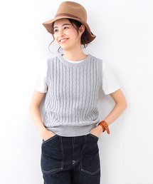 BEAMS BOY | BEAMS BOY / 5ゲージ ケーブル編み クルー(ベスト)