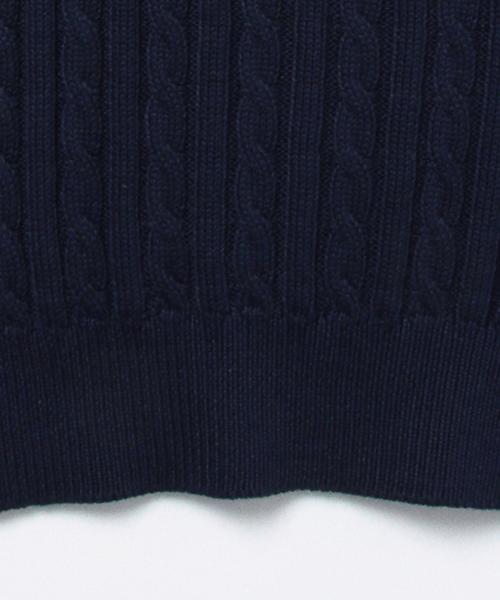 BEAMS BOY（ビームスボーイ）の「BEAMS BOY / 5ゲージ ケーブル編み クルー（ベスト・レディース・ナチュラル/グレー/ネイビー・ONE SIZE）」の21枚目の写真