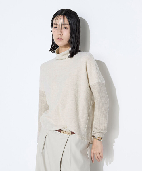 K.T KIYOKO TAKASE（キヨコタカセ）の「ウールブークレー  ボトルネックプルオーバー（Tシャツ/カットソー・レディース・トップグレー/グレー系その他/ブルー系その他/キナリ・9号）」の13枚目の写真