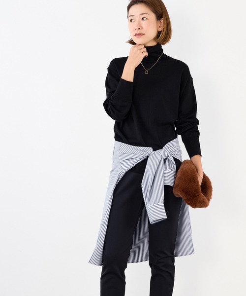 MICA&DEAL（マイカ＆ディール）の「16Gタートルネックプルオーバー〈アンサンブル対応〉（ニット/セーター・レディース・キャメル/レッド/ブラック/オフホワイト・FREE）」の14枚目の写真