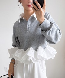 【ZOZO限定】フリルヘム切替スウェット