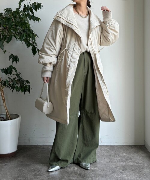 DouDou（ドゥドゥ）の「【WEB限定】ヴィンテージクロスロングコート（その他アウター・レディース・キャメル/グレイッシュベージュ・FREE）」の4枚目の写真