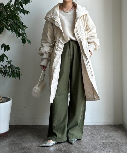 DouDou（ドゥドゥ）の「【WEB限定】ヴィンテージクロスロングコート（その他アウター・レディース・キャメル/グレイッシュベージュ・FREE）」の5枚目の写真