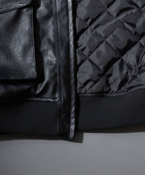 SITRY(シトリー)の「Synthetic Leather A-2 Jacket/2WAY フェイクレザー 衿ファー脱着 ヴィンテージライク オーバーサイズ A-2フライトジャケット ブルゾン(ミリタリージャケット・メンズ・ブラック/ブラウン系その他/ブラウン・M/L/LL)」の21枚目の写真