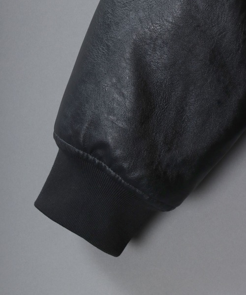 SITRY(シトリー)の「Synthetic Leather A-2 Jacket/2WAY フェイクレザー 衿ファー脱着 ヴィンテージライク オーバーサイズ A-2フライトジャケット ブルゾン(ミリタリージャケット・メンズ・ブラック/ブラウン系その他/ブラウン・M/L/LL)」の20枚目の写真