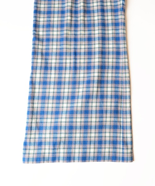 HOLIDAY（ホリデイ）の「CHECK DRAWSTRINGS SUPER WIDE PANTS チェックドローストリングススーパーワイドパンツ（スラックス・レディース・ブルー・ONE SIZE）」の6枚目の写真