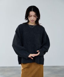 milli de l'air オーバーサイズメランジスフレ クルーネックニット