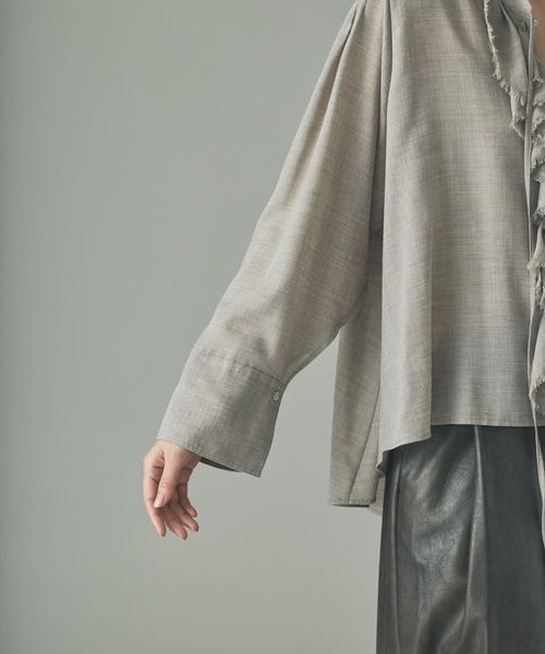 Curensology(カレンソロジー)/ウールMIXビエラフリルブラウス（シャツ