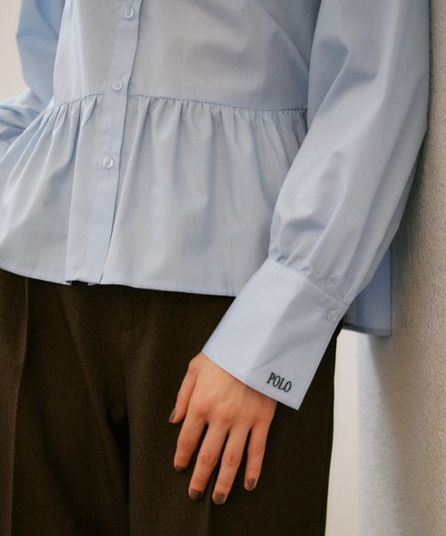 VIS(ビス)の「【POLO BCS】VIS別注ペプラムデザインシャツ(シャツ/ブラウス・レディース・オフホワイト/サックスブルー/ブルー系その他・FREE)」の19枚目の写真