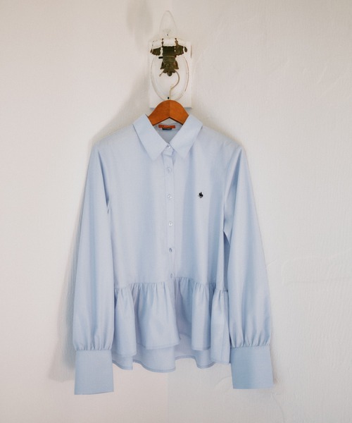 VIS(ビス)の「【POLO BCS】VIS別注ペプラムデザインシャツ(シャツ/ブラウス・レディース・オフホワイト/サックスブルー/ブルー系その他・FREE)」の21枚目の写真