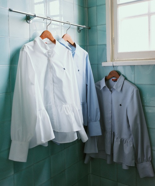 VIS(ビス)の「【POLO BCS】VIS別注ペプラムデザインシャツ(シャツ/ブラウス・レディース・オフホワイト/サックスブルー/ブルー系その他・FREE)」の22枚目の写真