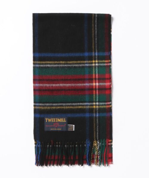 TWEED MILL（ツイードミル）の「【TWEEDMILL】大判ストール　ウール　チェック　 25x190cm　イギリス製（マフラー・レディース・グレー/クリーム/ブラック/チェック/ブラウン・FREE）」の11枚目の写真