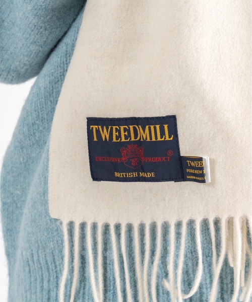TWEED MILL（ツイードミル）の「【TWEEDMILL】大判ストール　ウール　チェック　 25x190cm　イギリス製（マフラー・レディース・グレー/クリーム/ブラック/チェック/ブラウン・FREE）」の10枚目の写真
