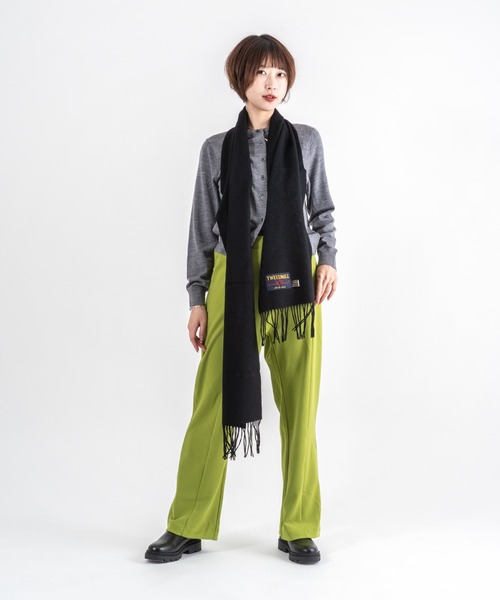 TWEED MILL（ツイードミル）の「【TWEEDMILL】大判ストール　ウール　チェック　 25x190cm　イギリス製（マフラー・レディース・グレー/クリーム/ブラック/チェック/ブラウン・FREE）」の20枚目の写真