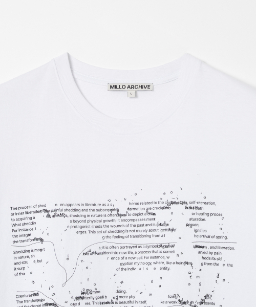Millo Archive（ミロ アーカイブ）の「スカッタータイポTシャツ[ホワイト]（Tシャツ/カットソー・メンズ・その他・LARGE/X-LARGE/MEDIUM）」の2枚目の写真