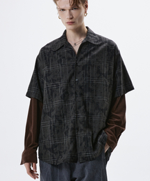RSSC（アールエスエスシー）の「DYED CHECK LAYERED SHIRT - BLACK（シャツ/ブラウス）」